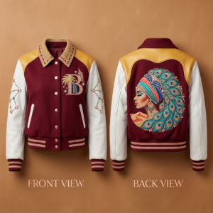 varsity letterman jacket with leather sleeves – wool college baseball bomber jacket for high school